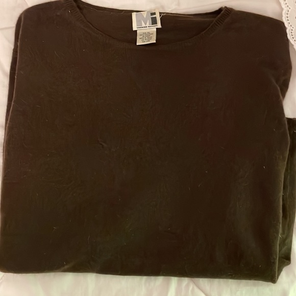 Women’s chocolate brown cashmere crewneck Xl - Picture 3 of 6